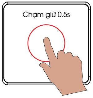 Chạm giữ 0.5s