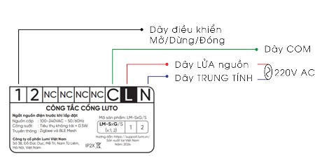 Lắp đẳh công tắc cổng 1 nút