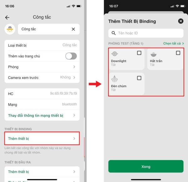 Tạo nhóm binding trên APP