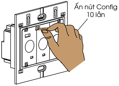Nhấn nhanh nút Config 10 lần liên tiếp